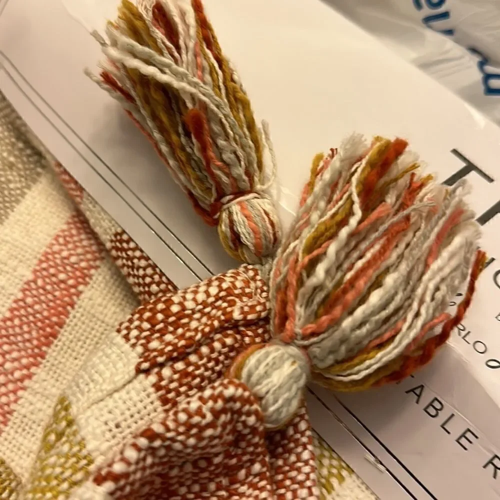 Thro by Marlo Lorenz Striped Boho Table Runner 16”x72”